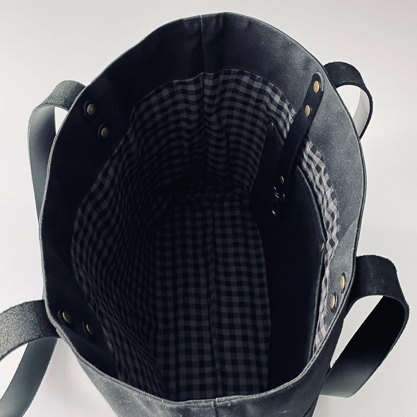 SAMPLE SALE Waxed Canvas Tote, Black