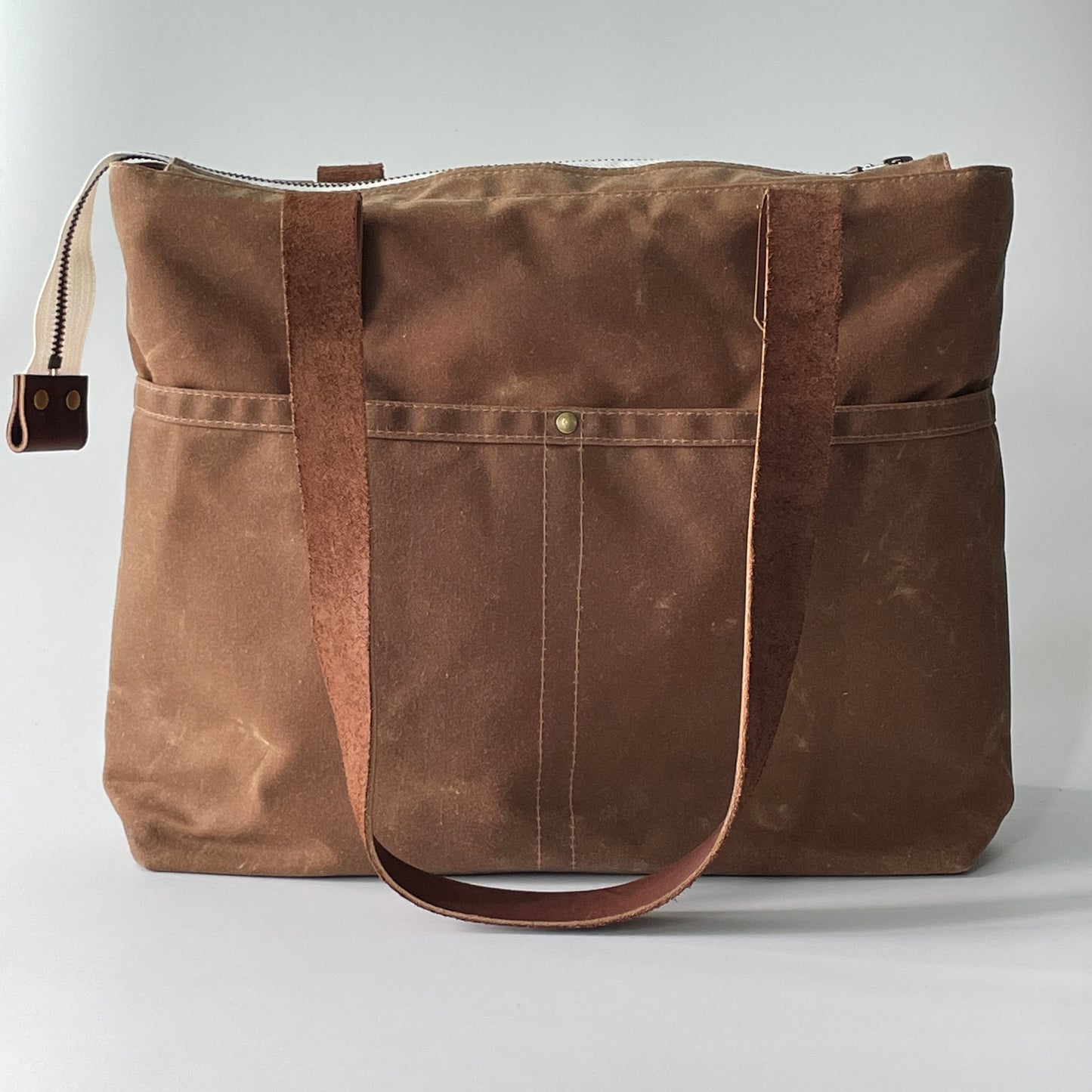SAMPLE SALE Waxed Canvas Tote, Field Tan