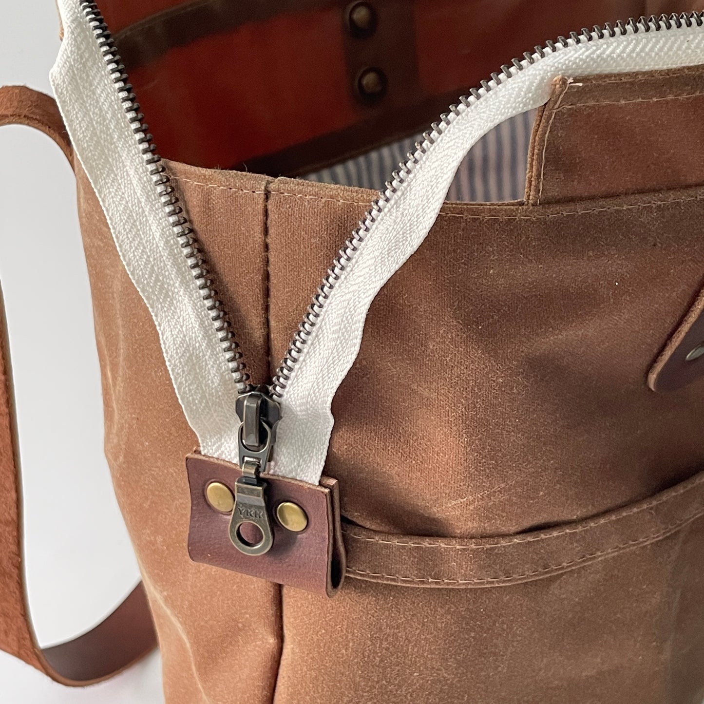 SAMPLE SALE Waxed Canvas Tote, Field Tan