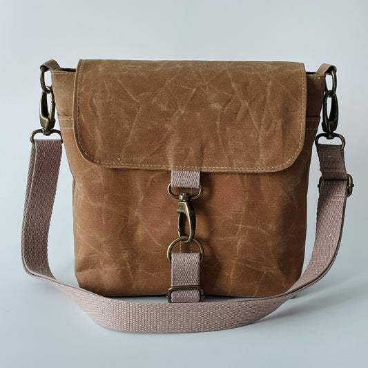 Small Canvas Satchel, Field Tan
