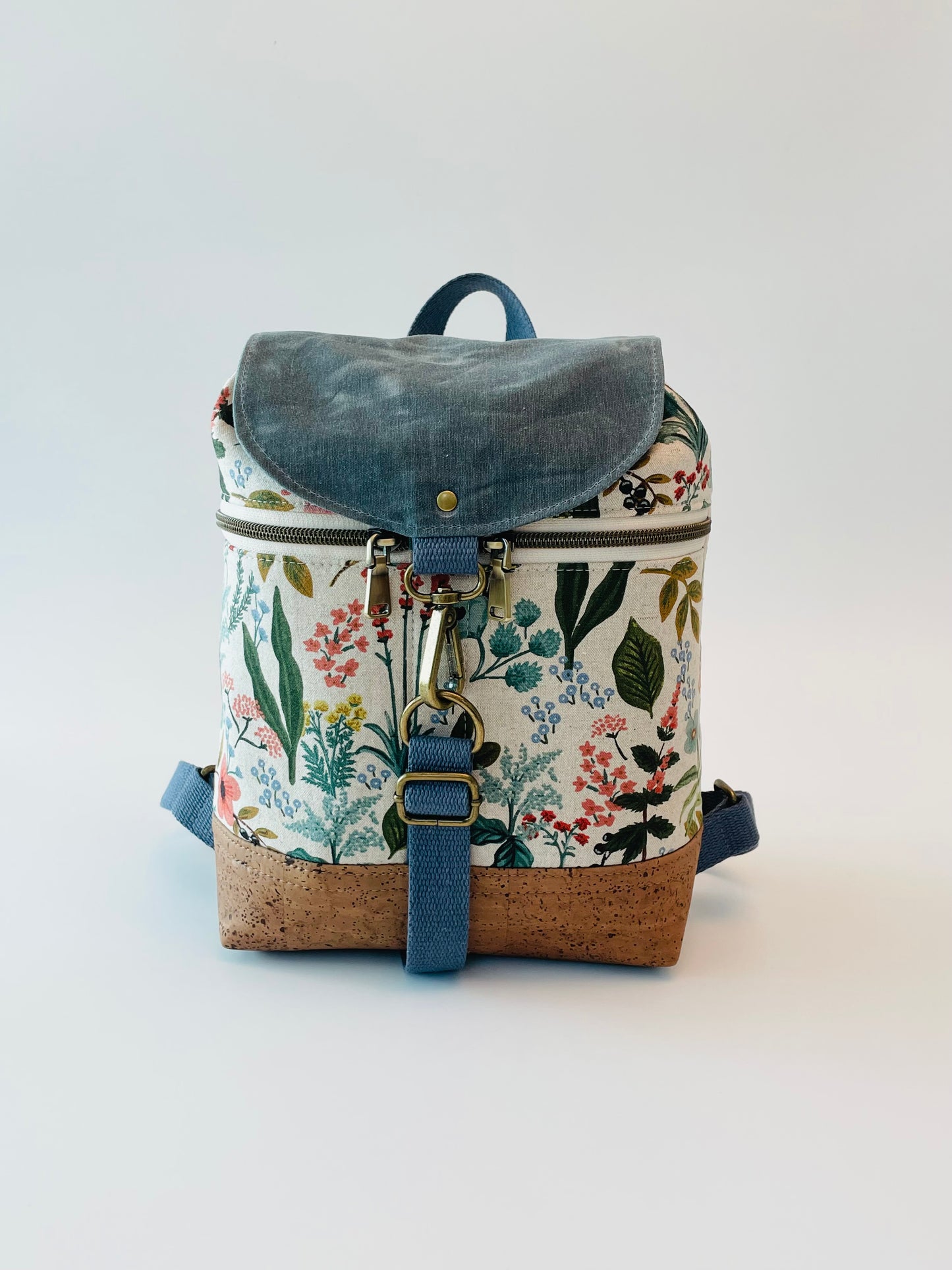 Mini Canvas Backpack, Herb Garden