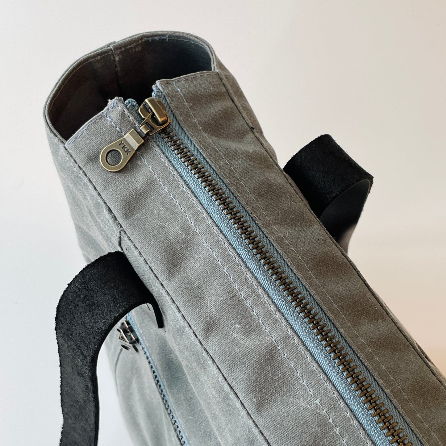 SAMPLE SALE Waxed Canvas Tote, Slate