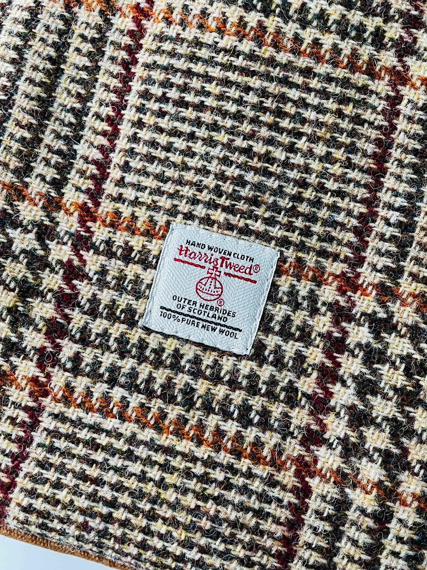 Harris Tweed Sling Backpack, Brown and Beige Check