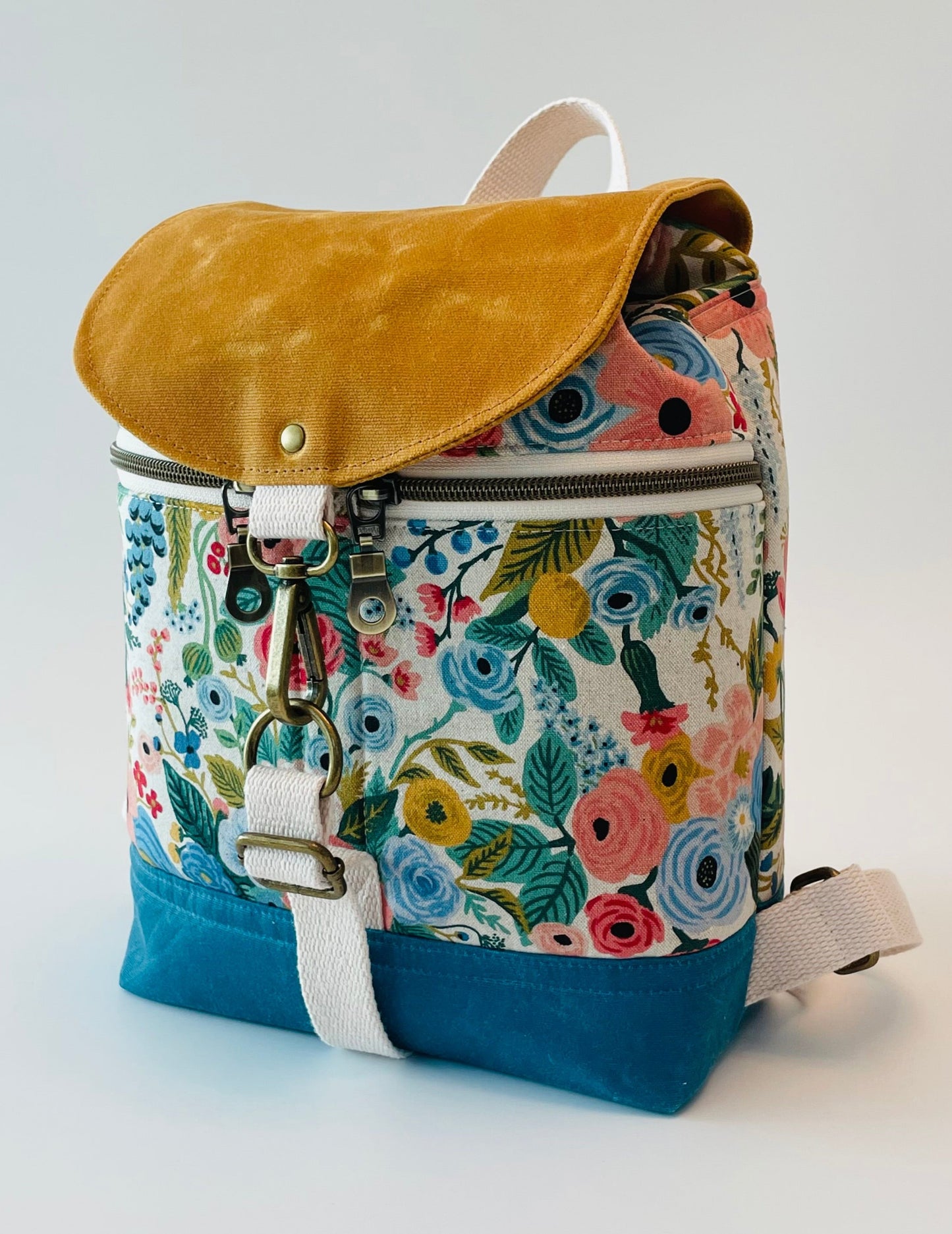 Mini Canvas Backpack, Garden Party