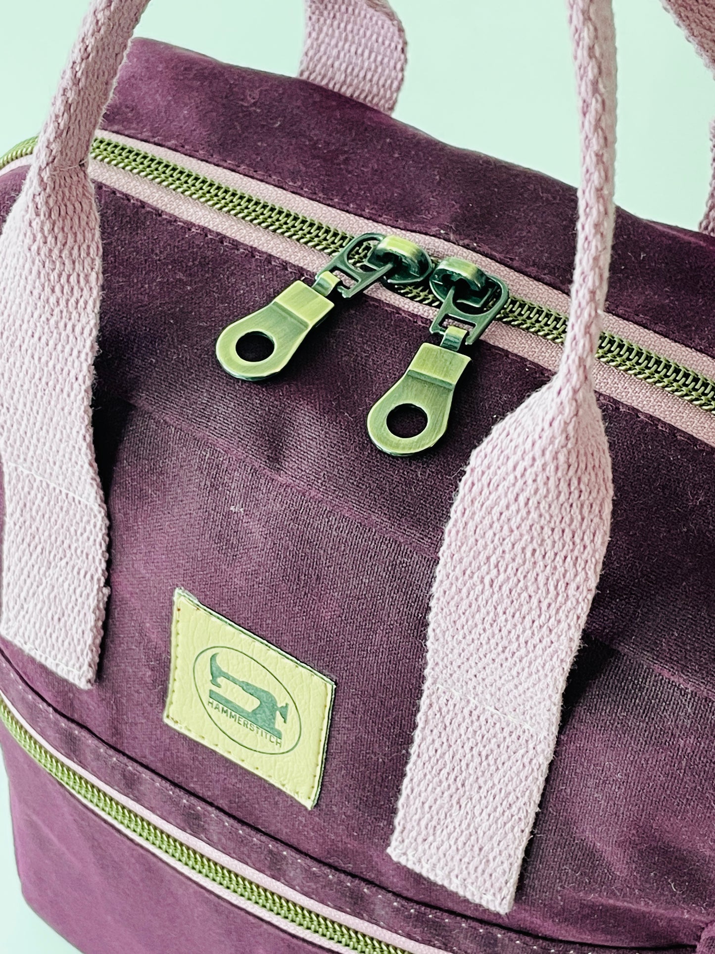 Mini Waxed Canvas Backpack, Purple