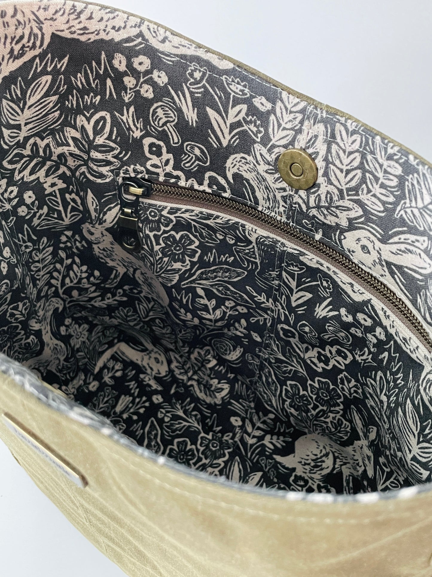 Waxed Canvas Crossbody Bag, Olive Green