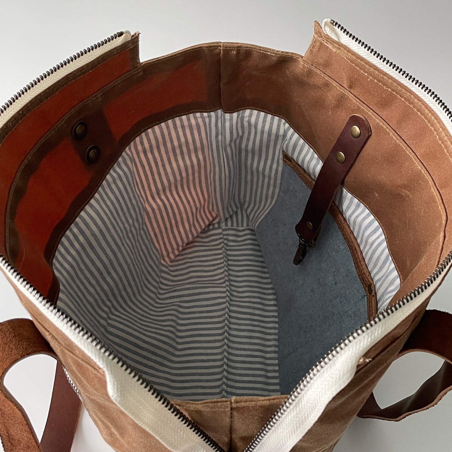 SAMPLE SALE Waxed Canvas Tote, Field Tan