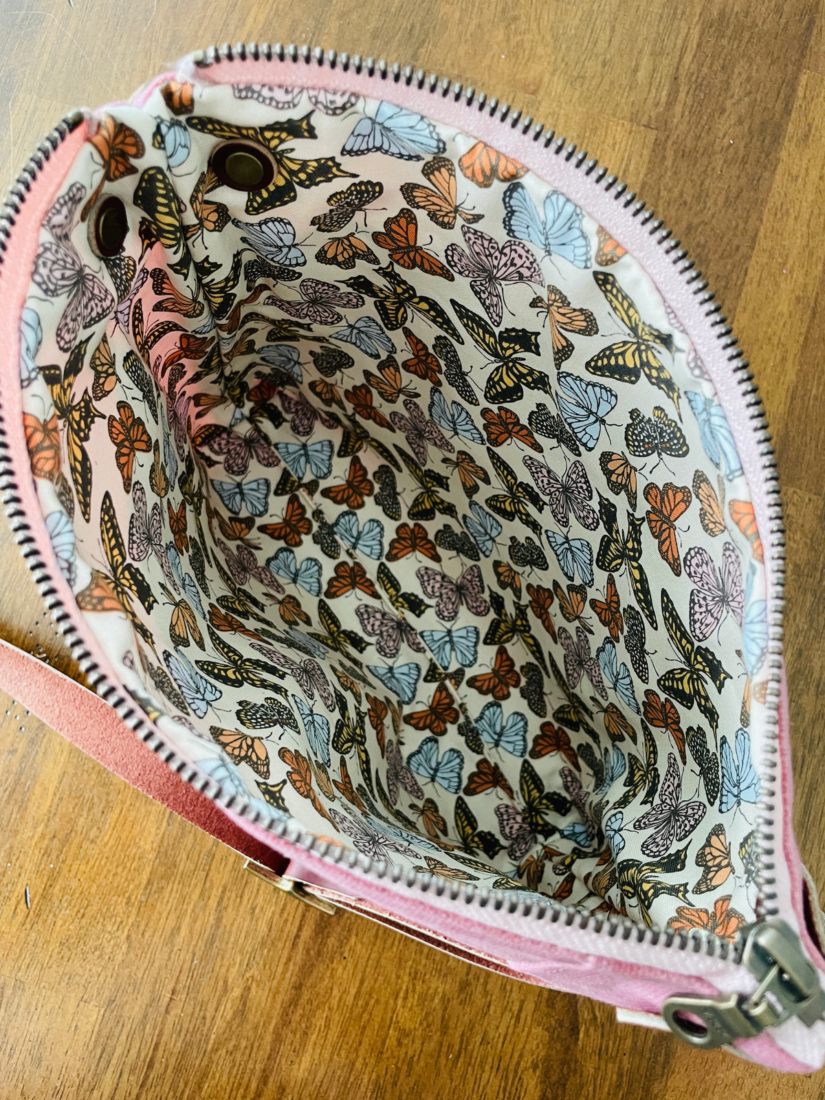 Small Waxed Canvas Purse, Heirloom Rose