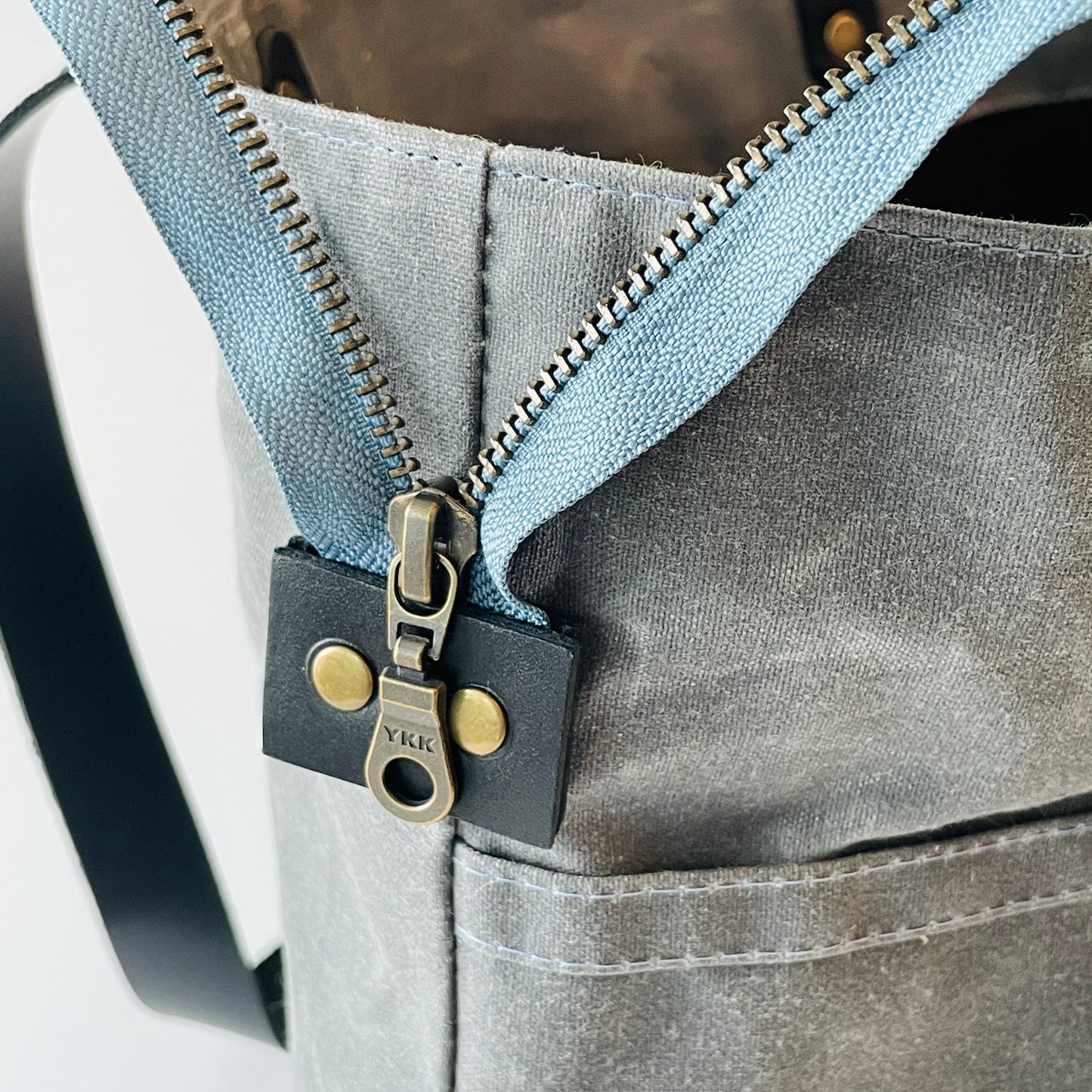 SAMPLE SALE Waxed Canvas Tote, Slate