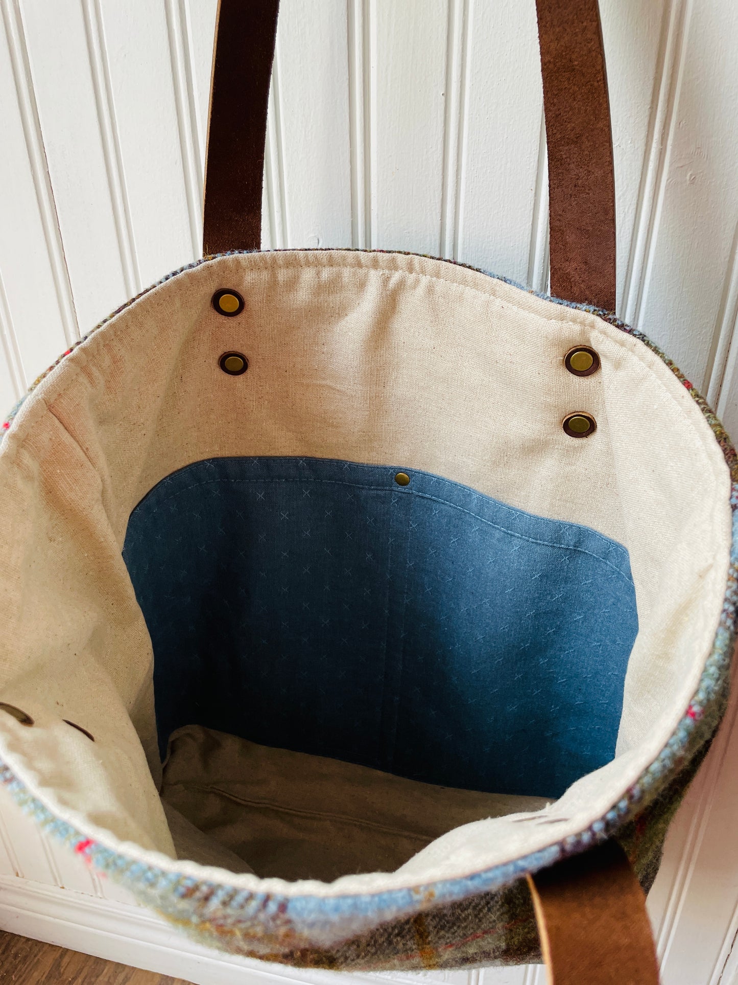 Large Harris Tweed Tote, MacLeod Tartan