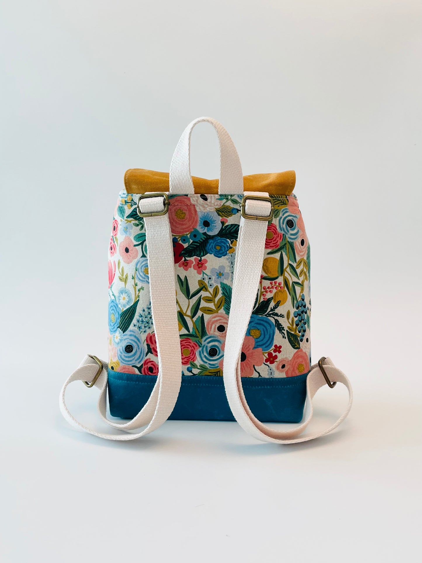 Mini Canvas Backpack, Garden Party