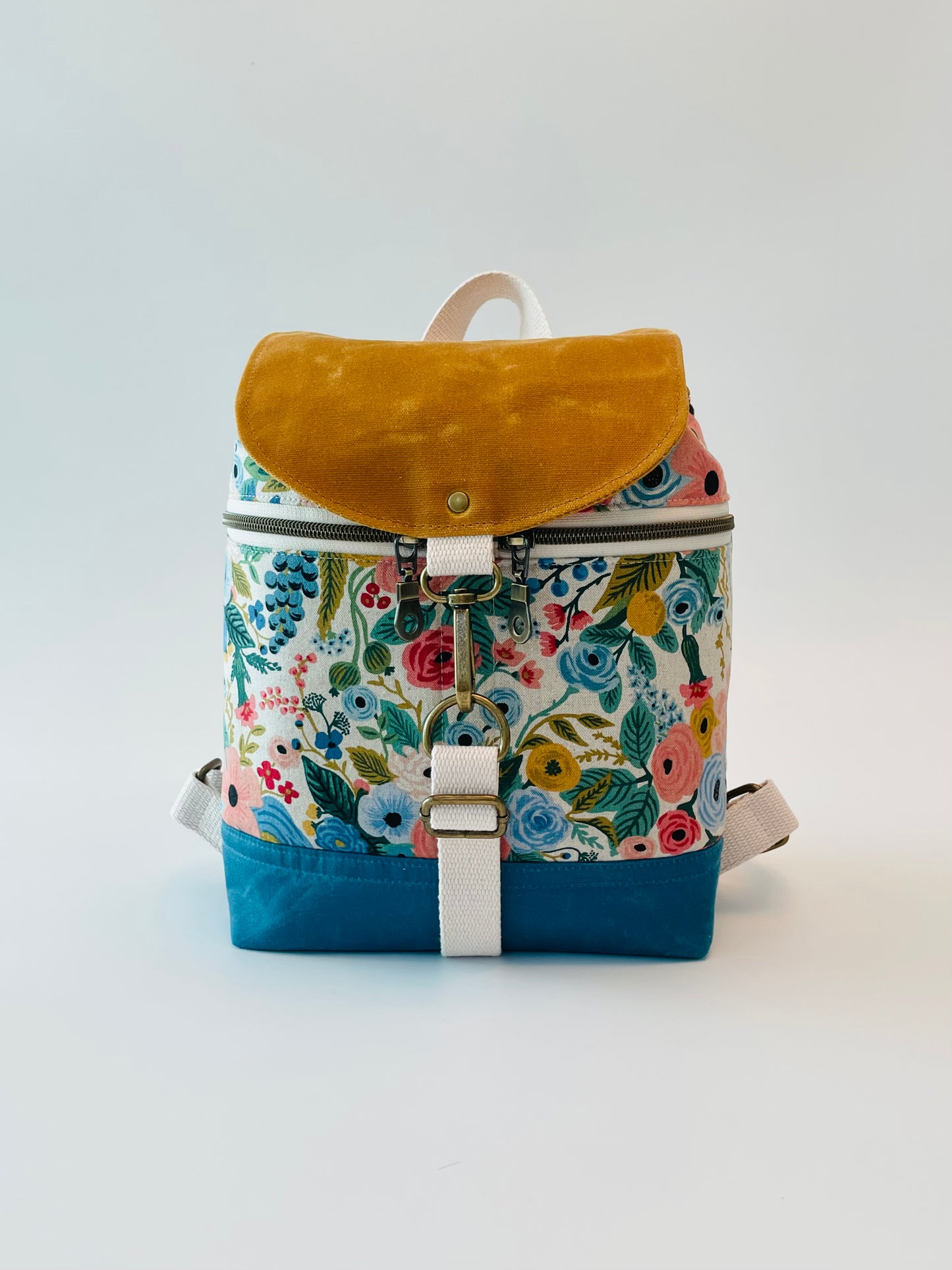 Mini Canvas Backpack, Garden Party