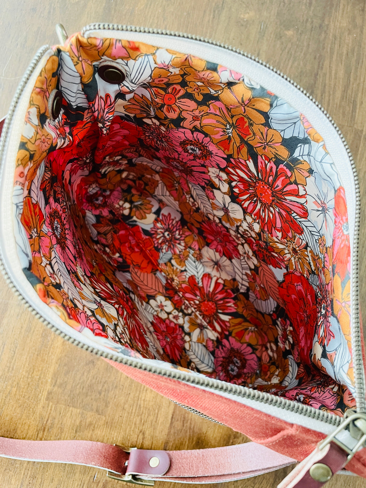 Small Waxed Canvas Purse, Terracotta