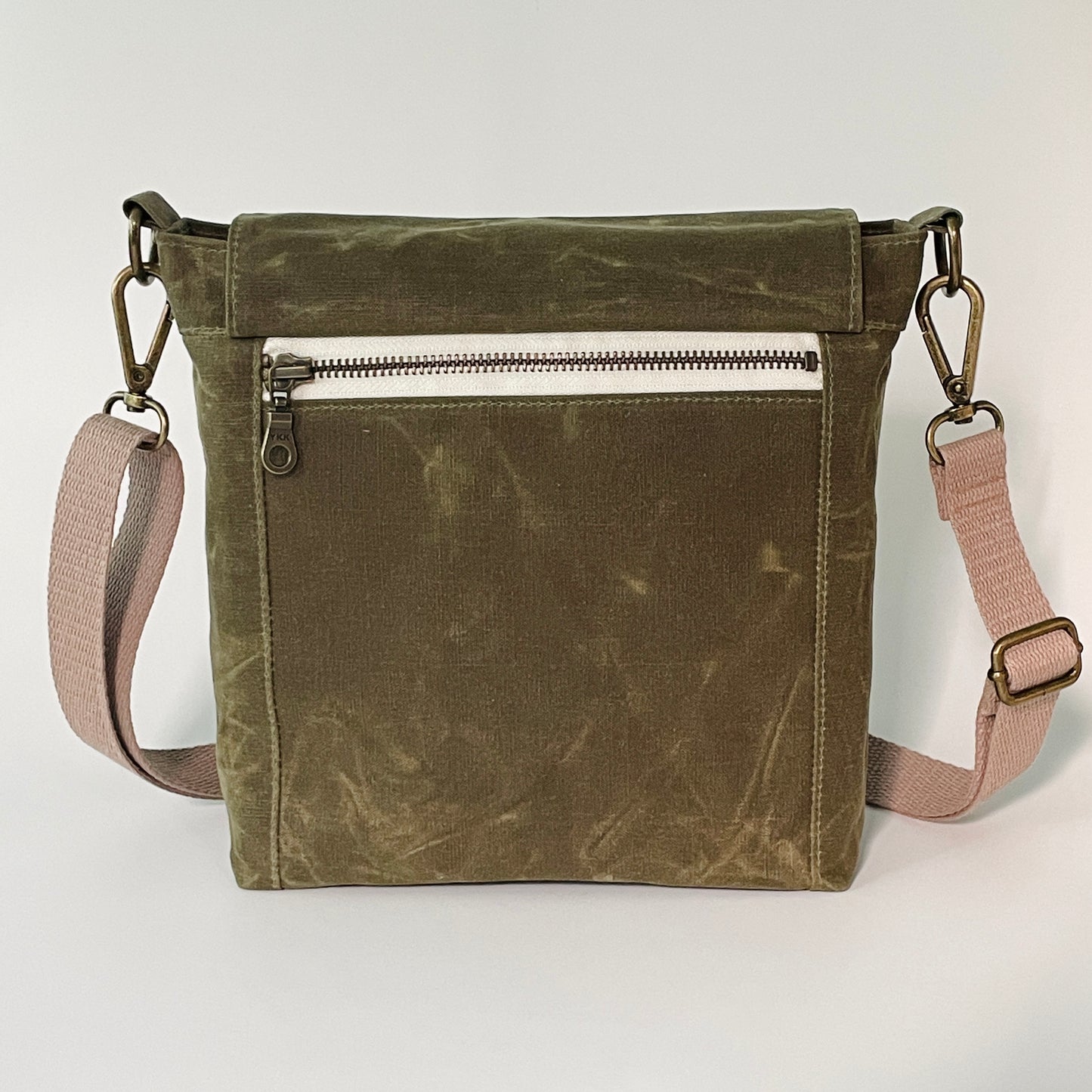 Small Canvas Satchel, Olive Green