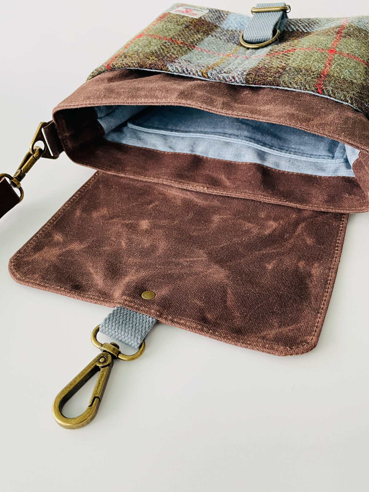 Small Harris Tweed Satchel, MacLeod Tartan