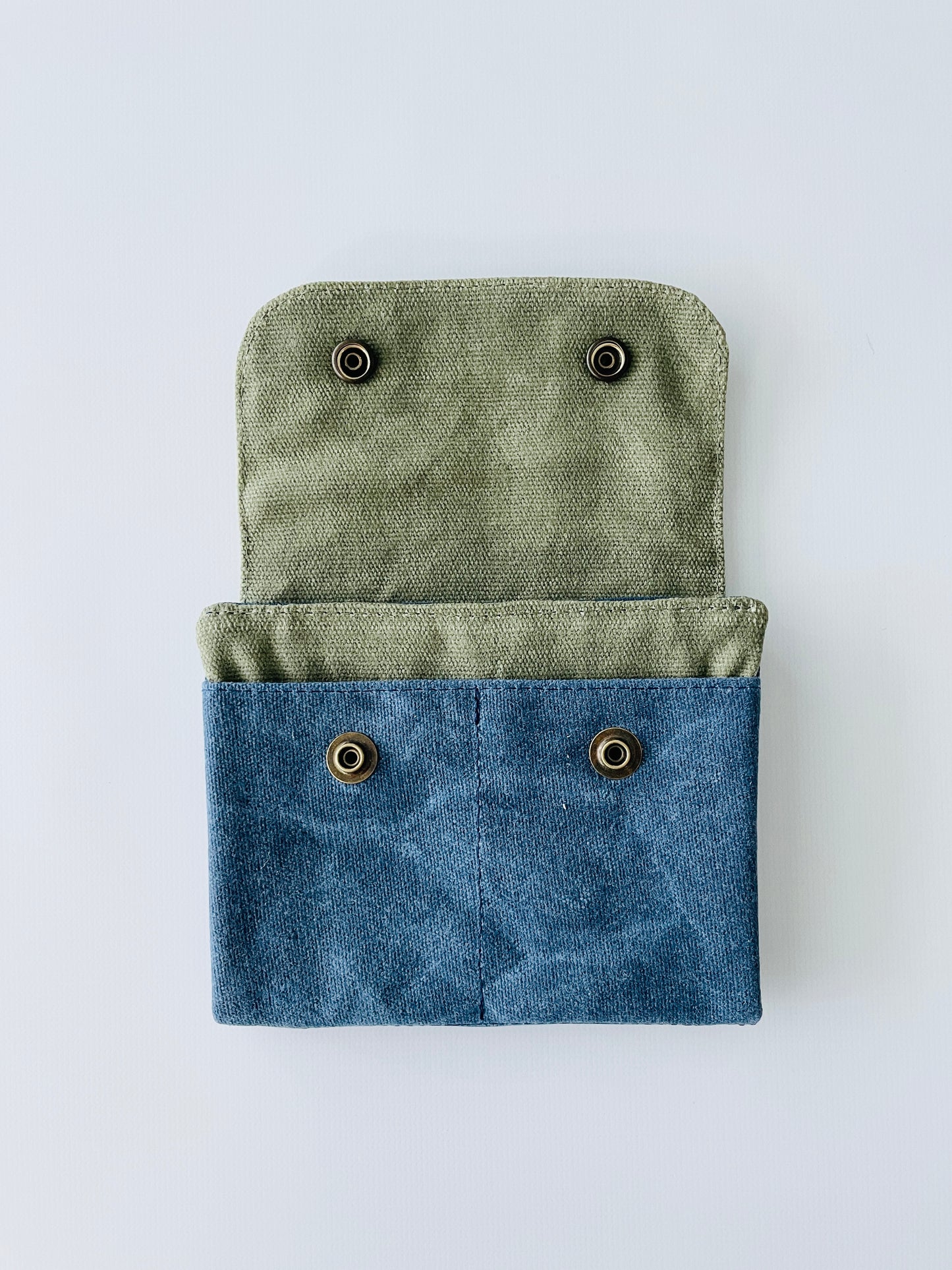 Canvas Wallet, Blue/Green