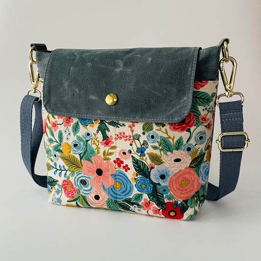 Small Canvas Satchel, Garden Party