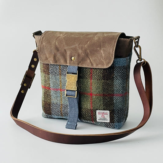 Small Harris Tweed Satchel, MacLeod Tartan