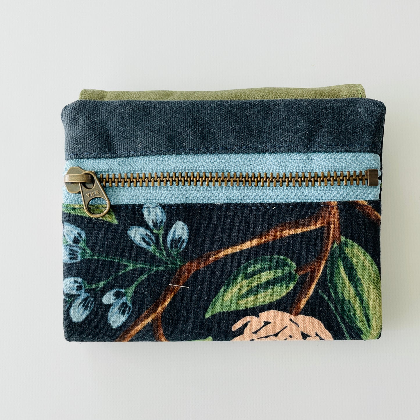 Webster Wallet Maker Kit, Navy Peonies
