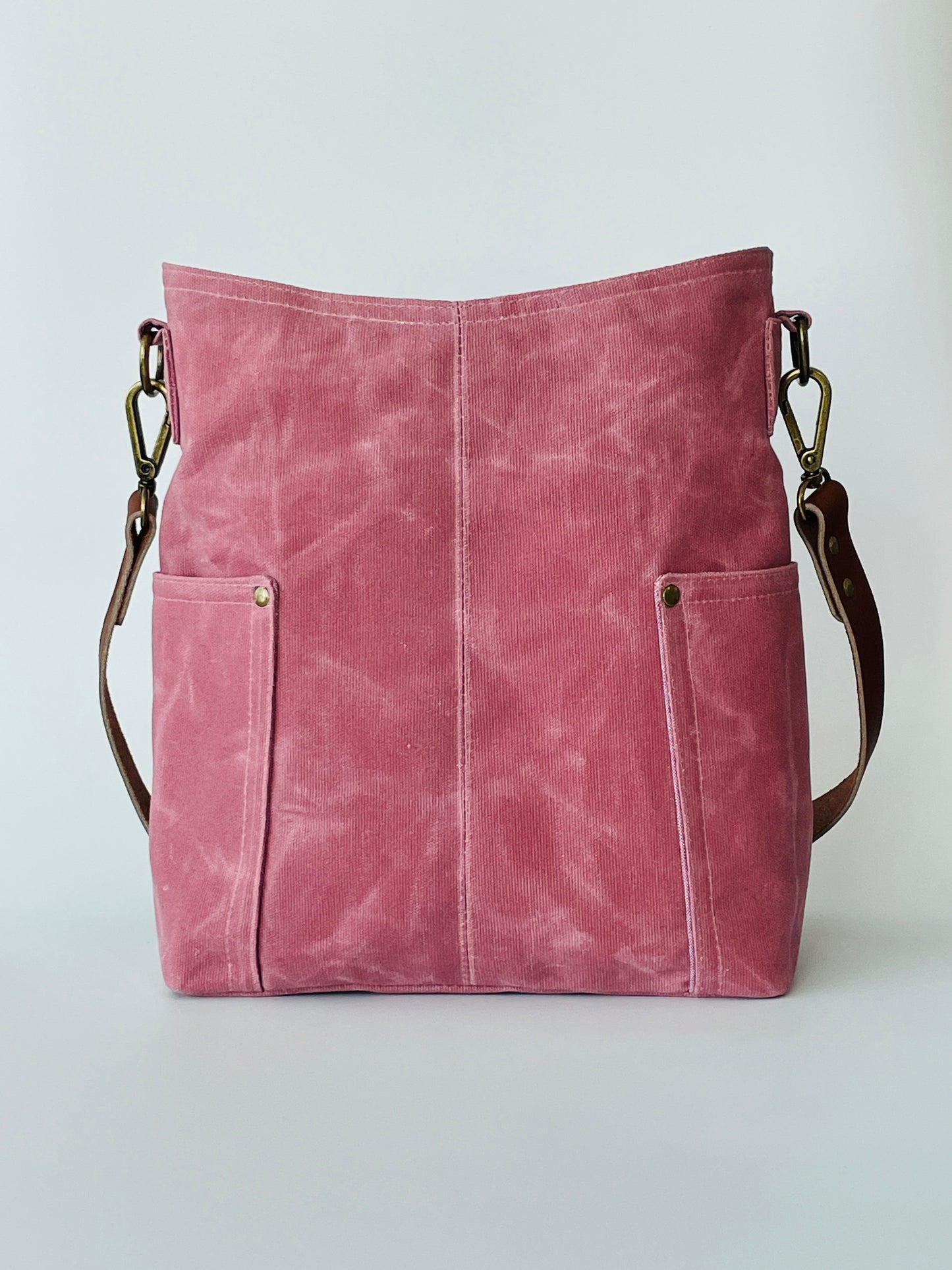 Waxed Canvas Shoulder Bag, Rose