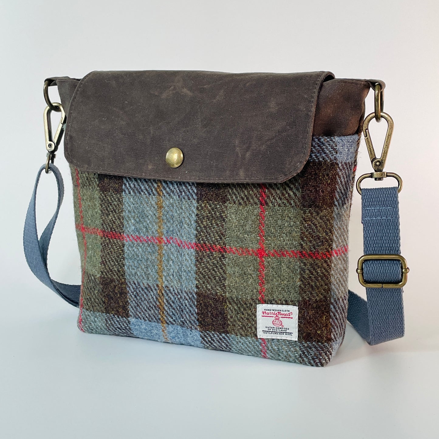 Small Harris Tweed Satchel, MacLeod Tartan