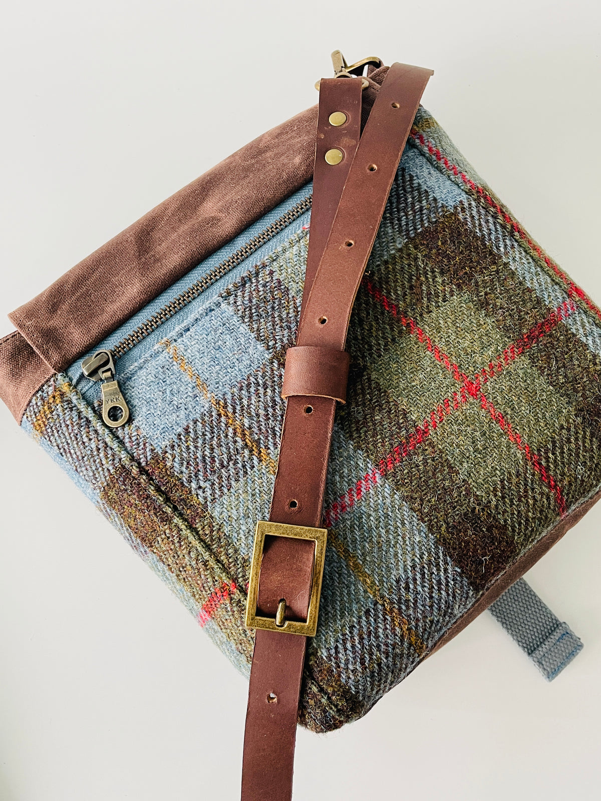 Small Harris Tweed Satchel, MacLeod Tartan