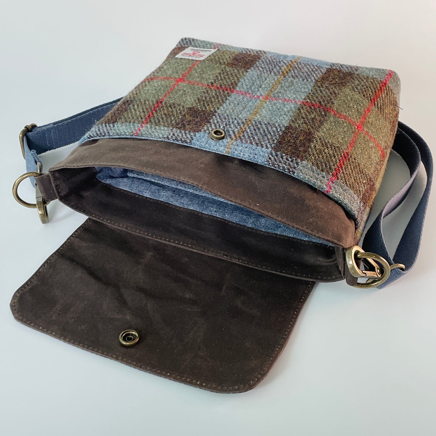 Small Harris Tweed Satchel, MacLeod Tartan