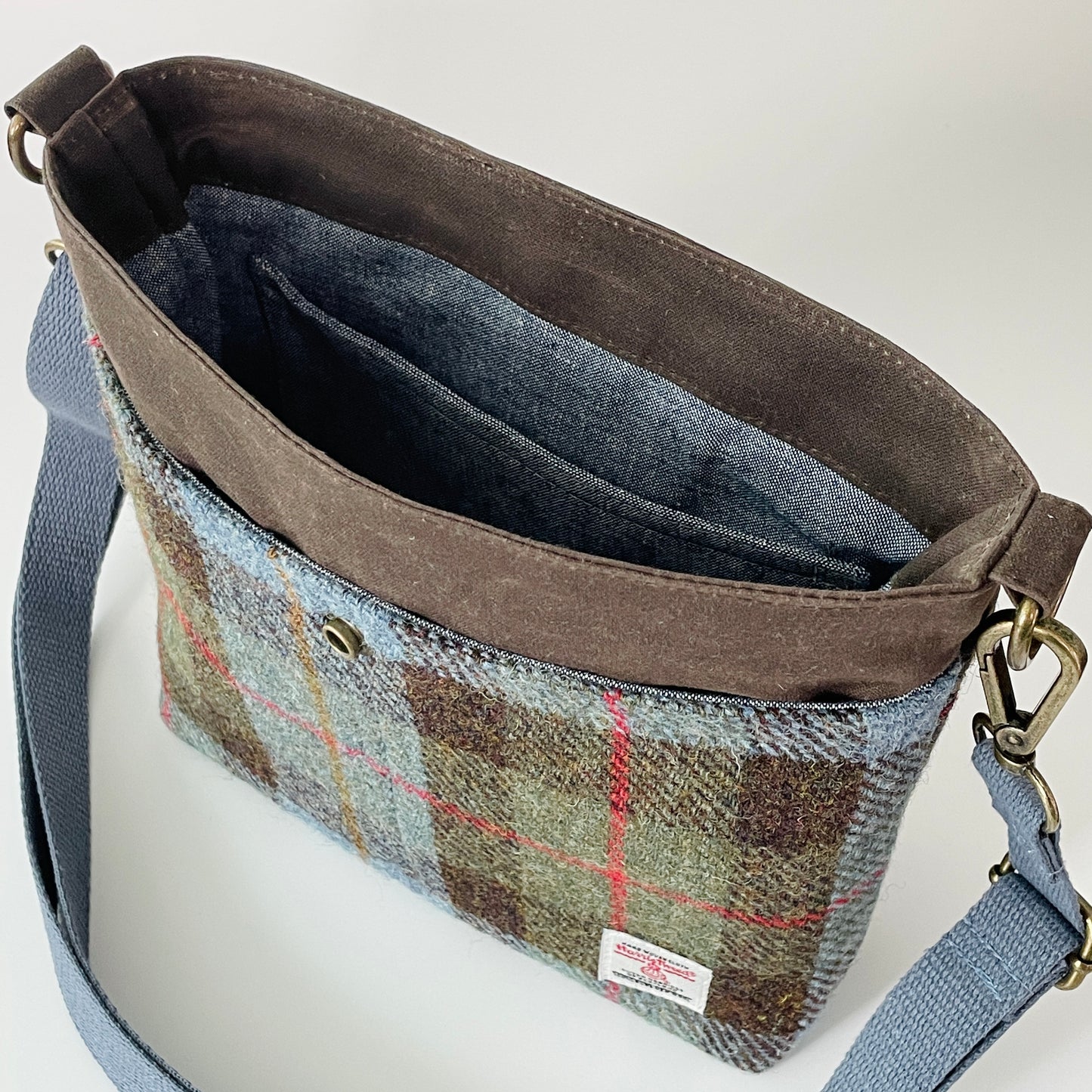 Small Harris Tweed Satchel, MacLeod Tartan