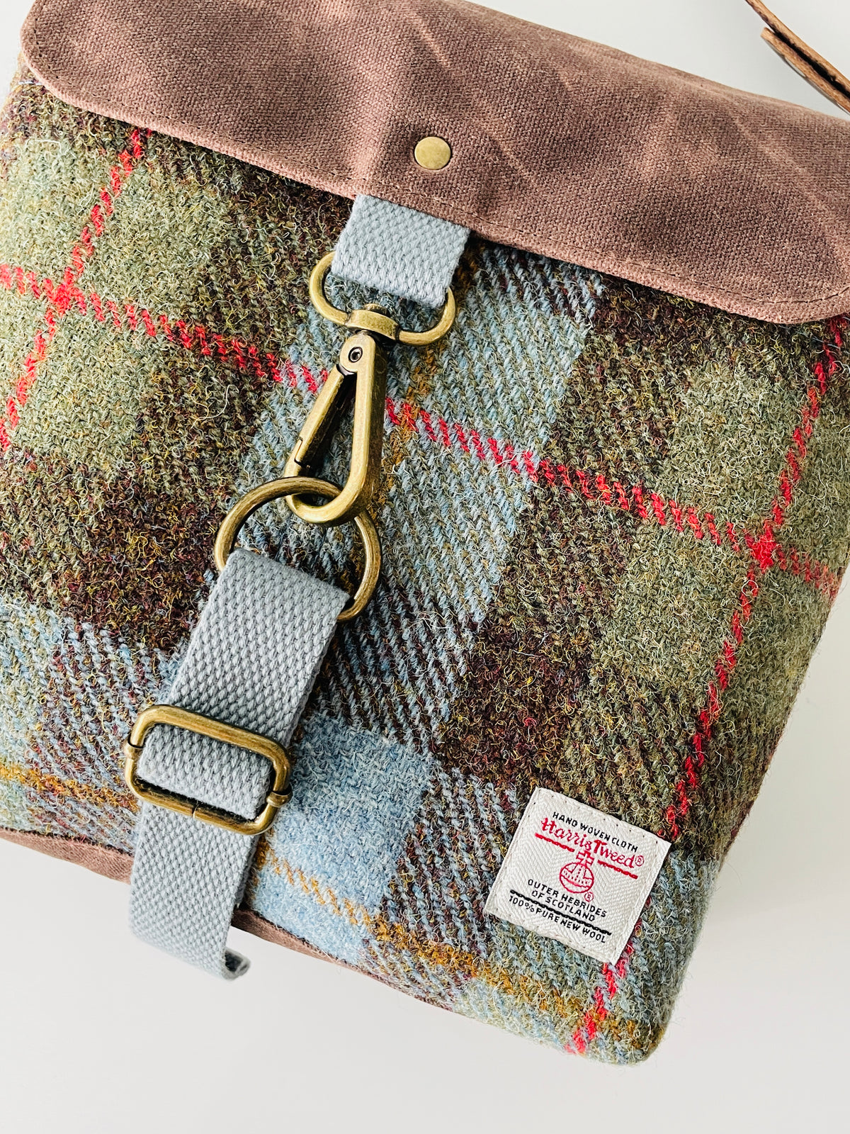 Small Harris Tweed Satchel, MacLeod Tartan