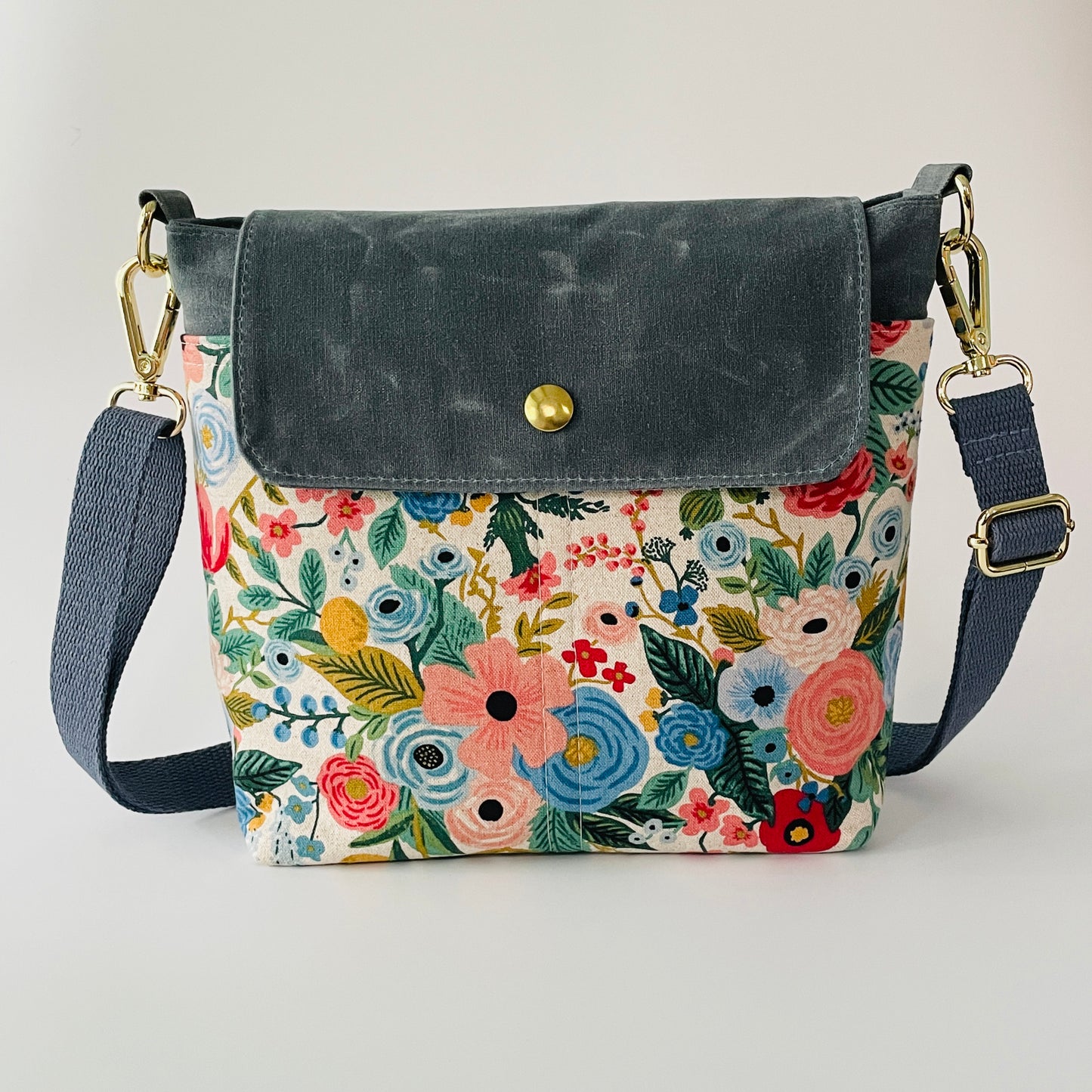 Small Canvas Satchel, Garden Party