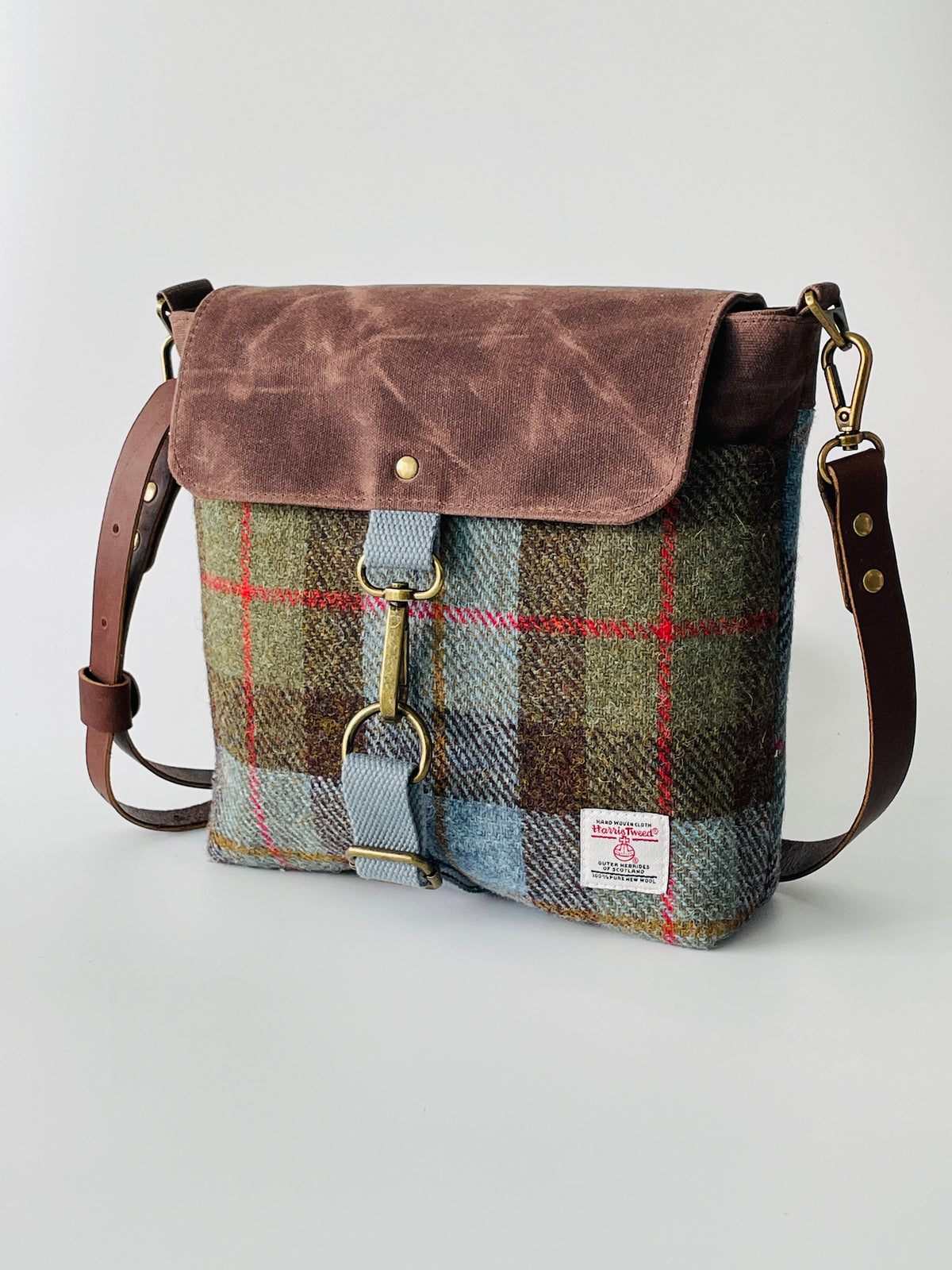 Small Harris Tweed Satchel, MacLeod Tartan