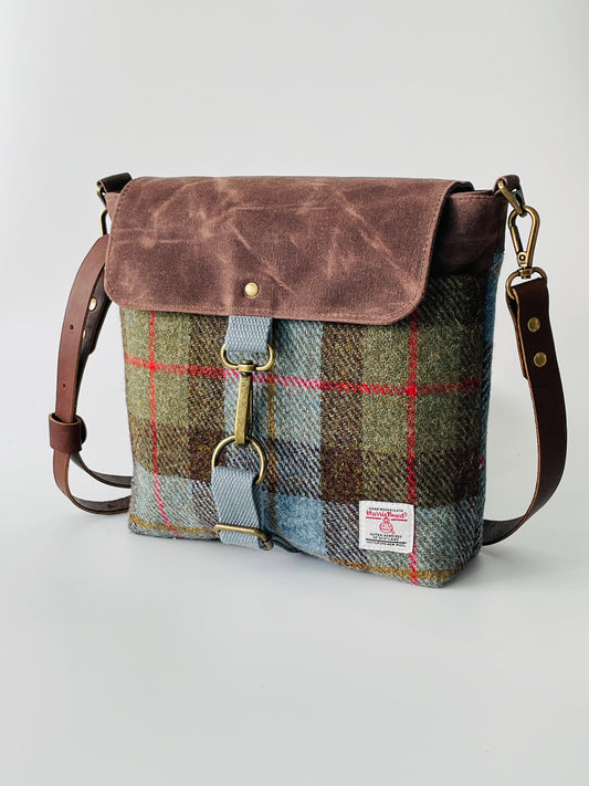 Small Harris Tweed Satchel, MacLeod Tartan