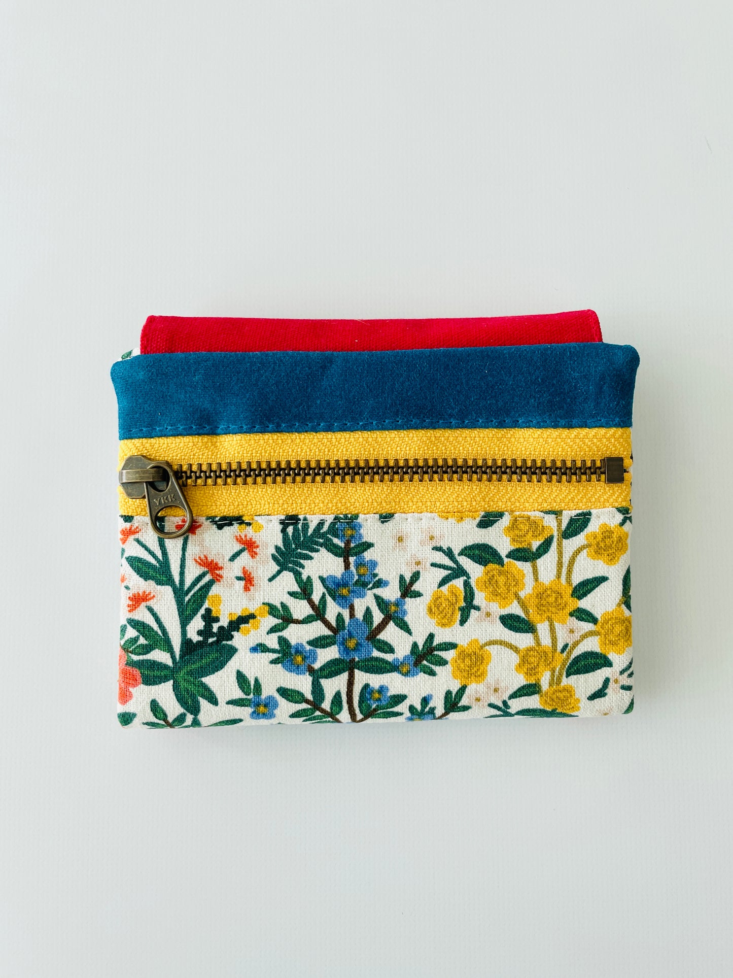 Canvas Wallet, Red Floral