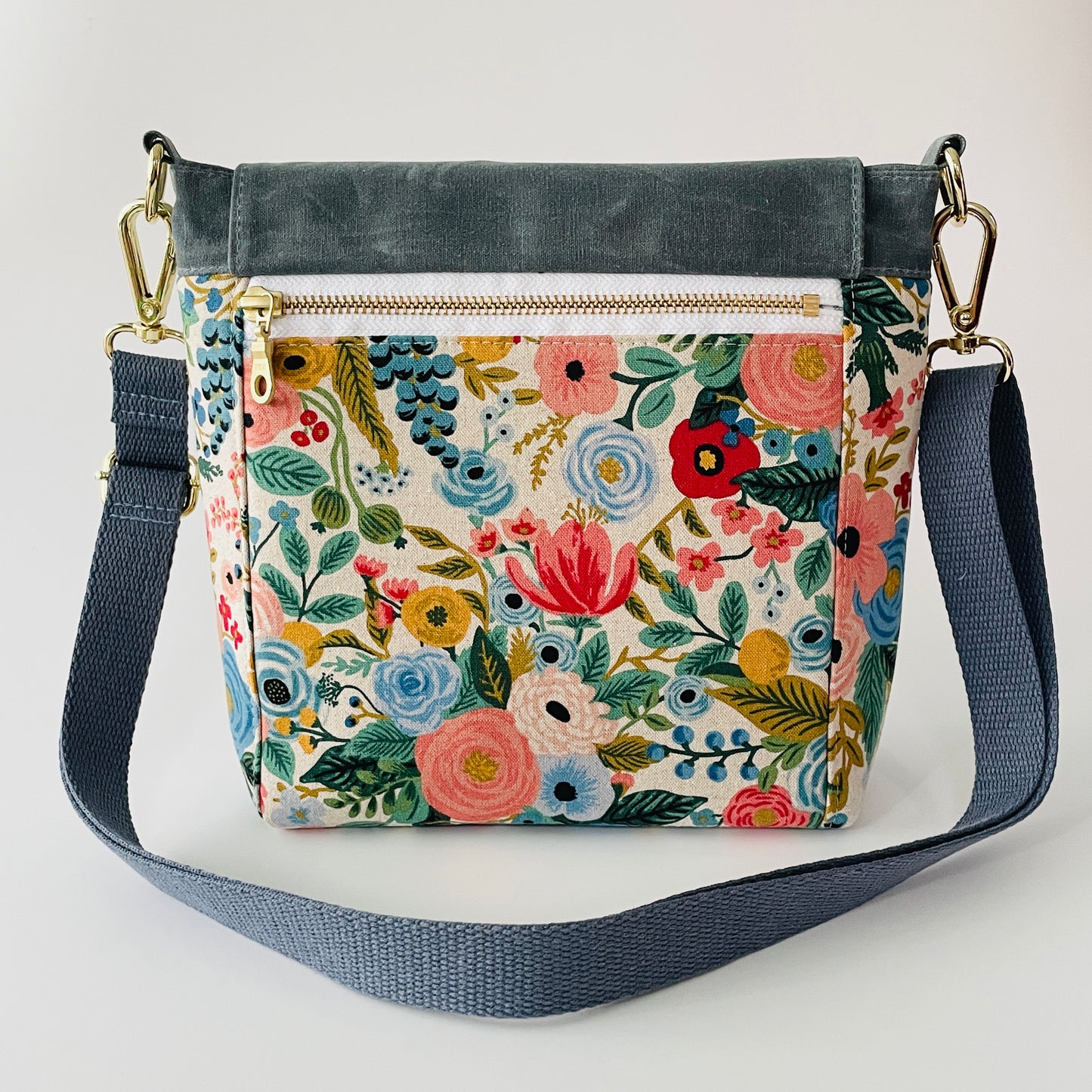 Small Canvas Satchel, Garden Party