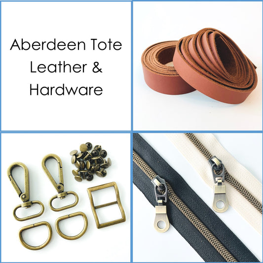 Aberdeen Tote Leather & Hardware Kit, Cedar