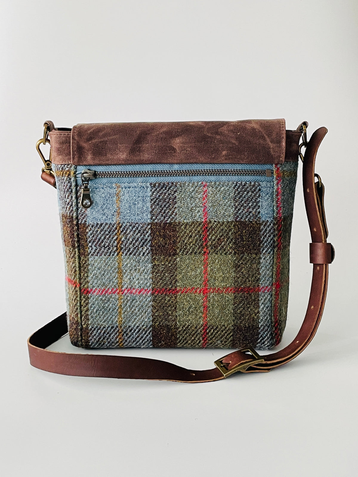 Small Harris Tweed Satchel, MacLeod Tartan