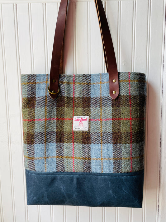 Large Harris Tweed Tote, MacLeod Tartan