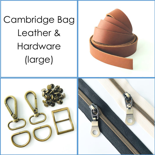 Cambridge Bag (large) 1" Leather & Hardware Kit, Cedar