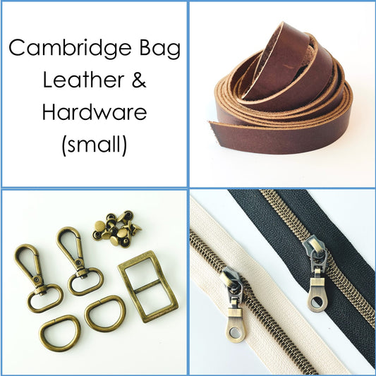 Cambridge Bag (small) 3/4" Leather & Hardware Kit, Dark Brown