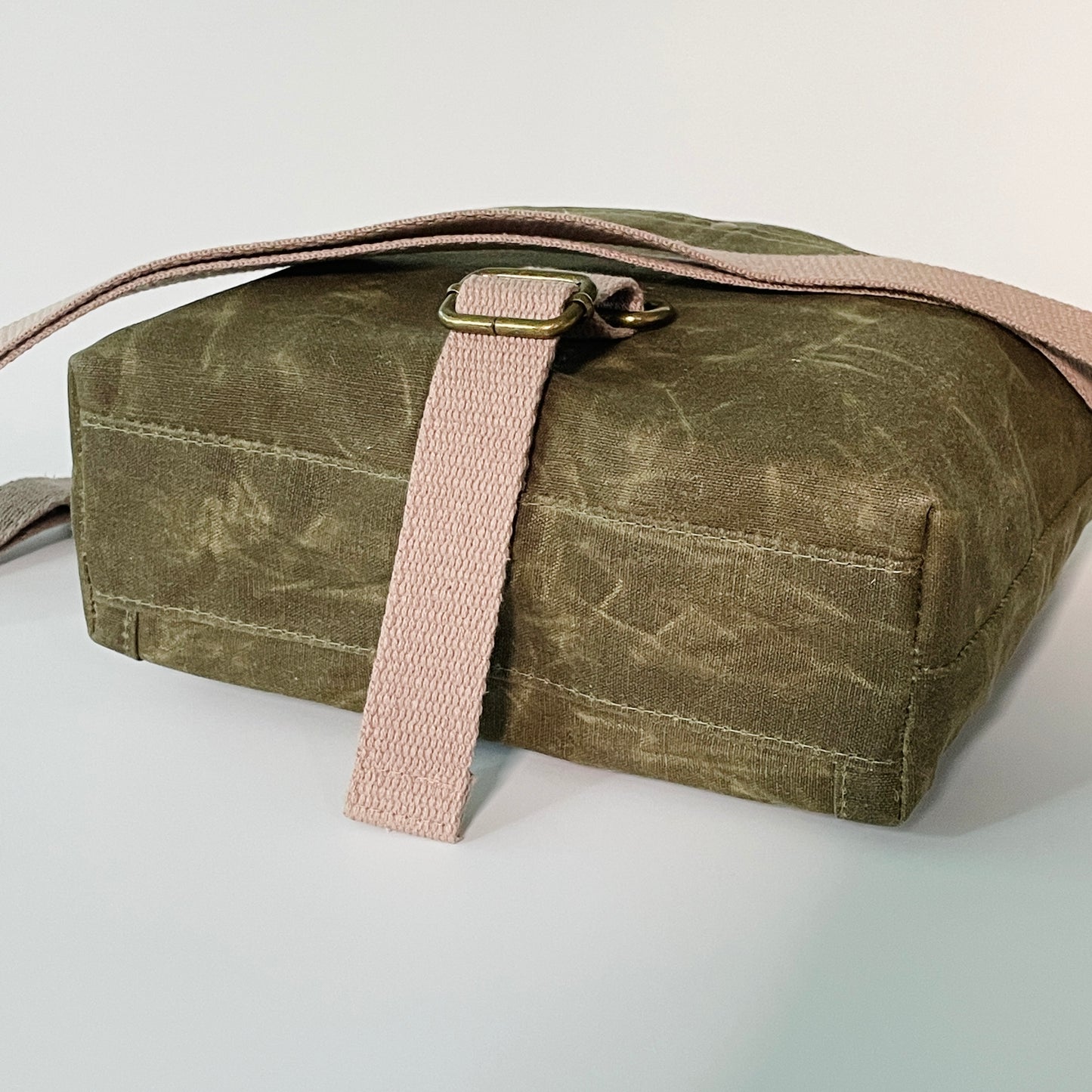 Small Canvas Satchel, Olive Green