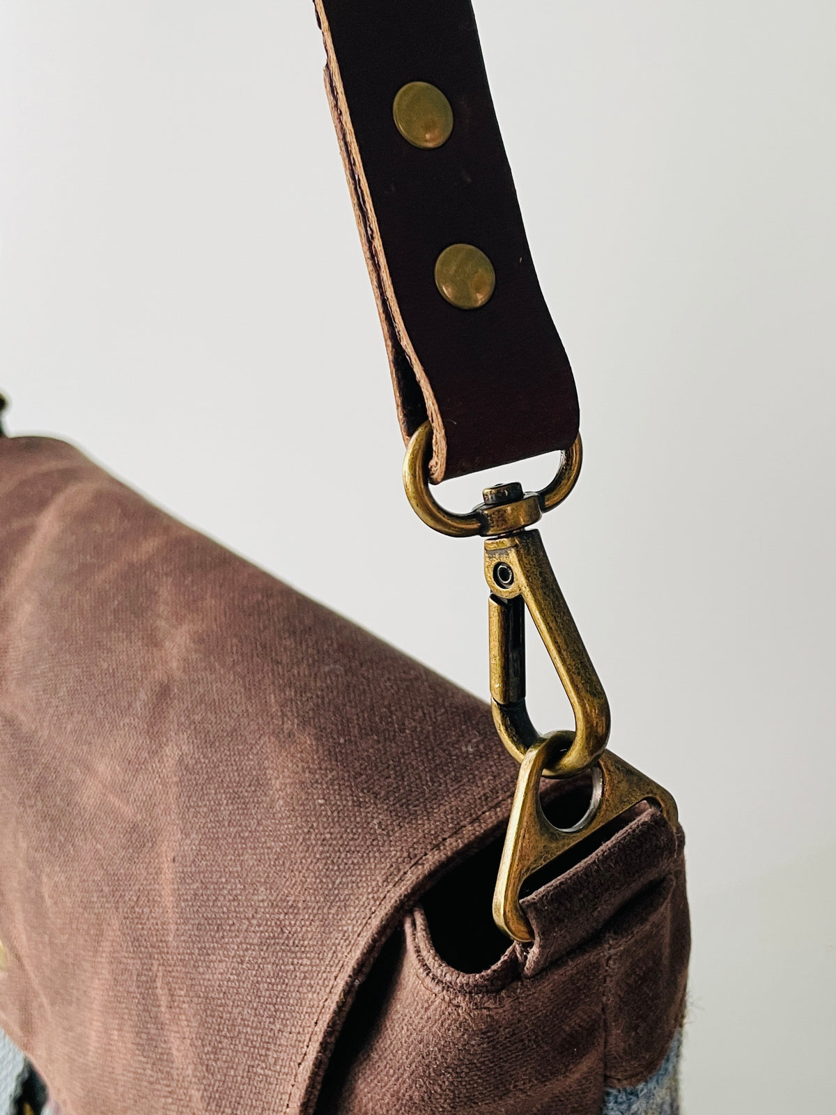 Small Harris Tweed Satchel, MacLeod Tartan