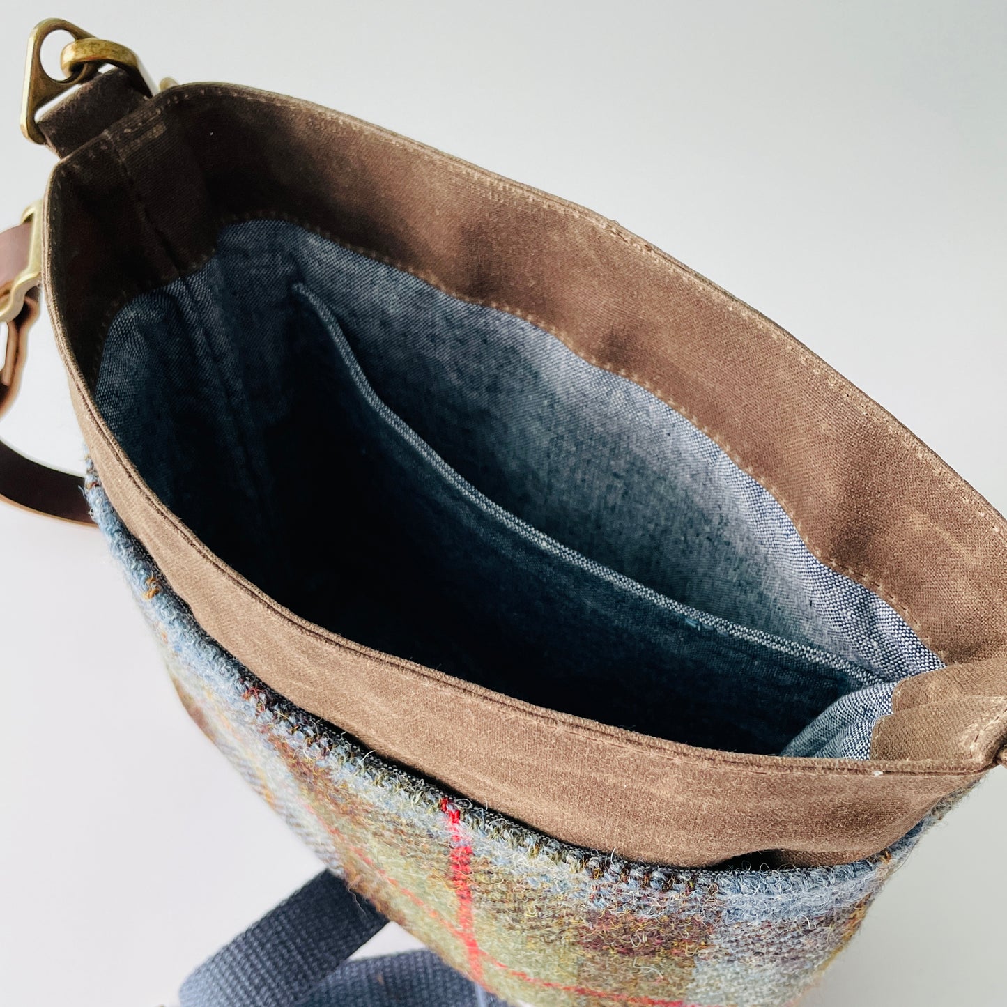 Small Harris Tweed Satchel, MacLeod Tartan