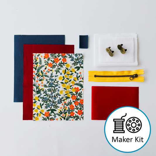 Webster Wallet Maker Kit, Red Wildwood Floral